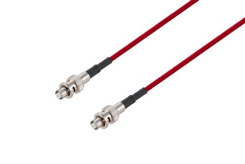 SHV プラグ ～ SHV プラグ ケーブル, RG303HV 同軸, 熱収縮チューブ付, 鉛フリーはんだ