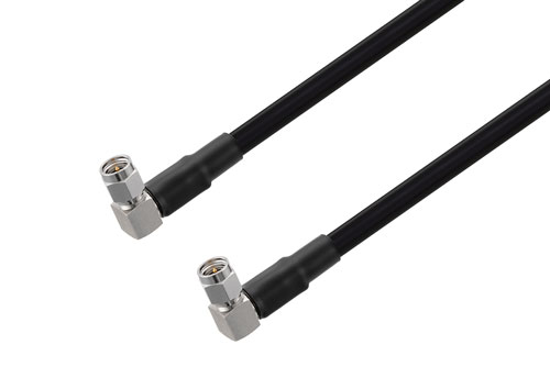 耐火仕様 SMA オス 直角 ～ SMA オス 直角 低損失ケーブル, LMR-240-FR 同軸, Times Microwave 製品使用