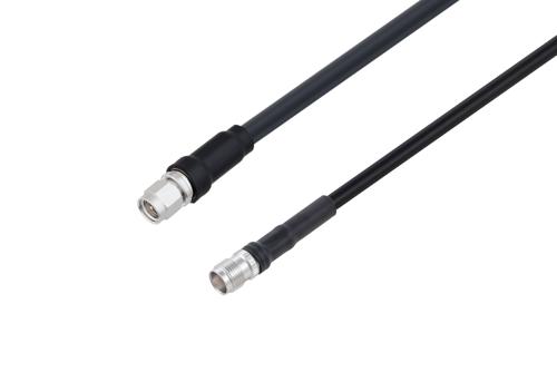 SMA オス ～ TNC メス 低損失ケーブル, LMR-240 同軸, 熱収縮チューブ付