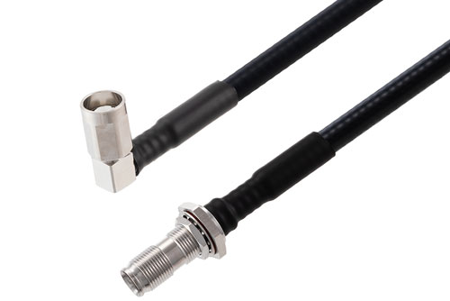 NEX10 オス 直角 ～ NEX10 メス バルクヘッド 低 PIM ケーブル, SPO-250 同軸