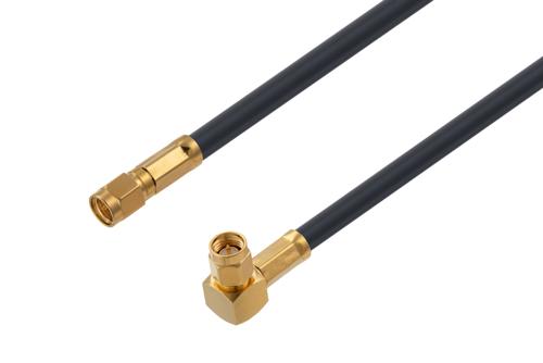 耐火仕様 SMA オス 直角 ～ SMA オス 低損失ケーブル, LMR-240-FR 同軸