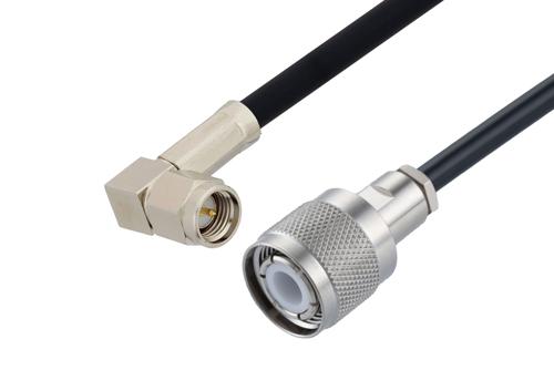 SMA オス 直角 ～ HN オス ケーブル, RG223 同軸