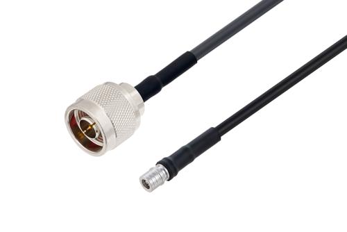 N オス ～ QD QMA オス 低損失ケーブル, LMR-240-UF 同軸, 熱収縮チューブ付