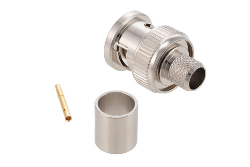 12G SDI 75 Ω BNC オス コネクタ 圧着/はんだ 接続,  Belden 4694R, Belden 1694A, RG6