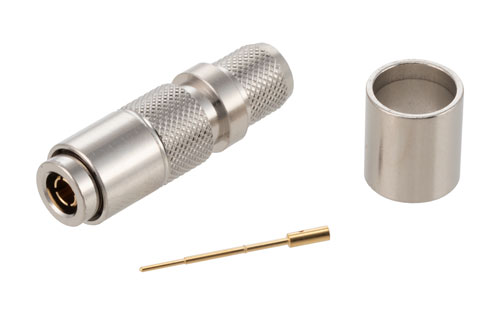 12G SDI 75 Ohm 1.0/2.3 Male Connector Crimp/Solder Attachment for Belden 4694R, Belden 1694A, RG6