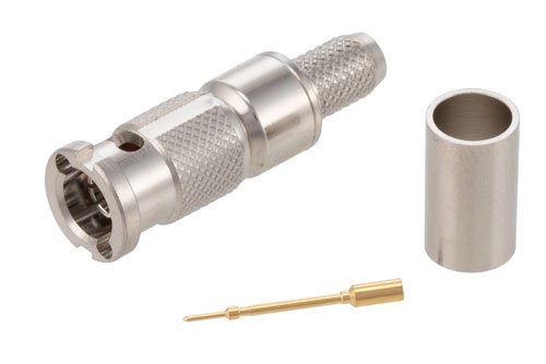 12G SDI 75 Ohm HD-BNC Male Connector Crimp/Solder Attachment for Belden 4855R, Belden 1855A