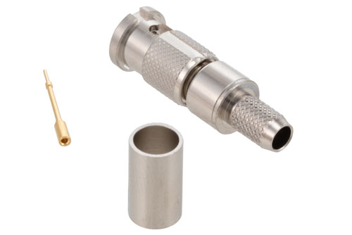 12G SDI 75 Ω HD-BNC オス コネクタ 圧着/はんだ 接続,  Belden 4855R, Belden 1855A