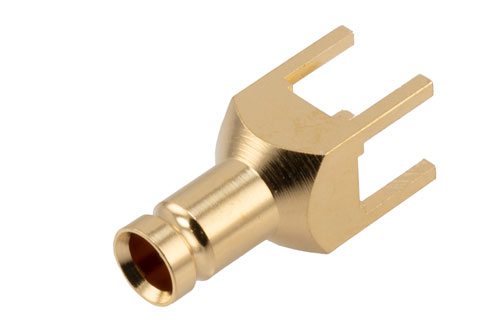 12G SDI 75 Ω 1.0/2.3 メス コネクタ, はんだ接続, スルーホール PCB