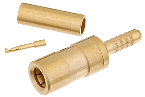 SSMB プラグ コネクタ、圧着/はんだ接続、RG178、RG196