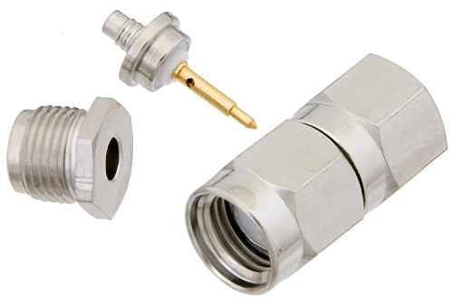 SMA オス コネクタ、クランプ/はんだ接続、RG174、RG316、RG188、PE-B100、PE-C100、.100インチ、LMR-100