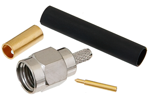 SMA オス コネクタ、はんだ接続、RG174、RG316、RG188、LMR-100、PE-B100、PE-C100、.100インチ