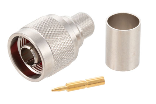 N オス コネクタ、圧着/はんだ接続、RG214、RG9、RG225、RG393