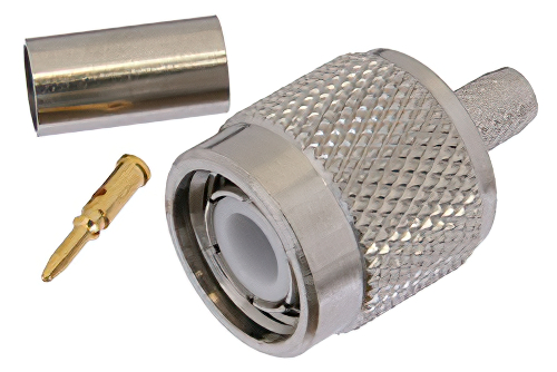 TNC オス コネクタ、圧着/はんだ接続、RG59、RG62、RG71
