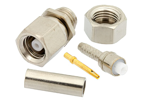 SMC プラグ コネクタ、圧着/はんだ接続、RG178、RG196