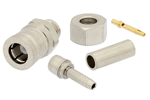 SMB プラグ コネクタ、圧着/はんだ接続、RG178、RG196