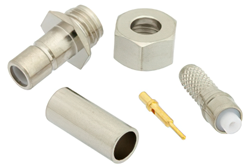 SMB ジャック コネクタ、圧着/はんだ接続、RG174、RG316、RG188、LMR-100、PE-B100、PE-C100、.100インチ