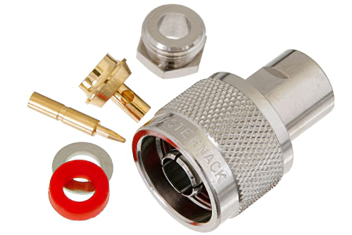 N オス コネクタ、クランプ/はんだ接続、PE-SR405AL、PE-SR405FL、RG405