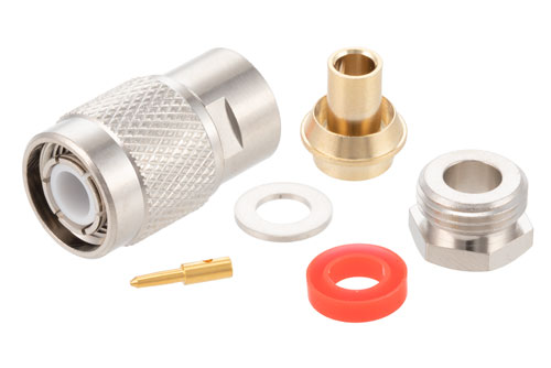 TNC オス コネクタ、クランプ/はんだ接続、PE-SR402AL、PE-SR402FL、RG402