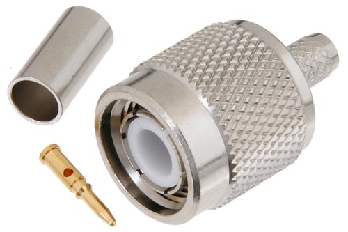 TNC オス コネクタ、圧着/はんだ接続、RG58、RG303、RG141、PE-C195、PE-P195、LMR-195、.195インチ