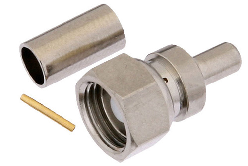 75 Ω SMC プラグ コネクタ、圧着/はんだ接続、PE-B150、RG180、RG195