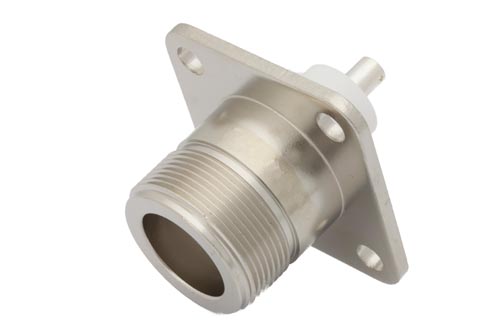 LC メス コネクタ、はんだ接続、4ホールパネルマウント、ピンターミナル、1.44インチ穴間隔