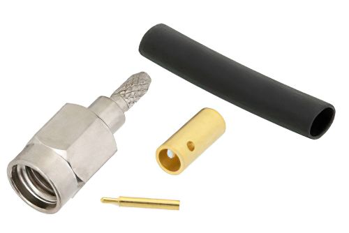 SSMA オス コネクタ、はんだ接続、RG178、RG196