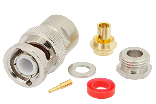 BNC オス コネクタ、クランプ/はんだ接続、PE-SR402AL、PE-SR402FL、RG402