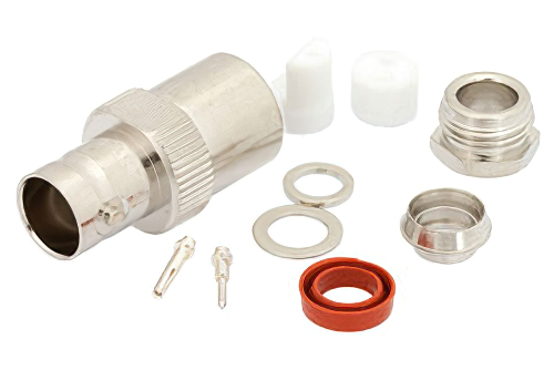 78 Ω BNC二軸 ジャック コネクタ、クランプ/はんだ接続、RG108、78Ω二軸