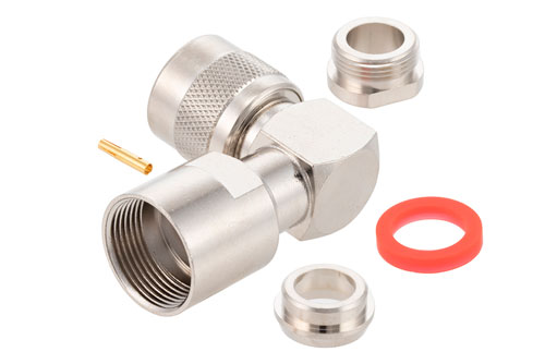 C オス 直角コネクタ、クランプ/はんだ接続、RG213、RG214、RG8、RG9、RG11、RG225、RG393、RG144、RG216、RG215