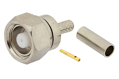 75 Ω SMC プラグ コネクタ、圧着/はんだ接続、RG179、RG187