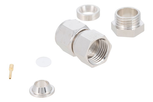 75 Ω SMC プラグ コネクタ、クランプ/はんだ接続、RG59、RG62、RG71