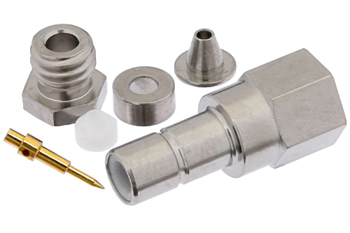 SMB ジャック コネクタ、クランプ/はんだ接続、RG178、RG196