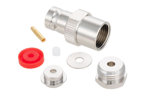 BNC メス コネクタ、クランプ/はんだ接続、RG174、RG316、RG188