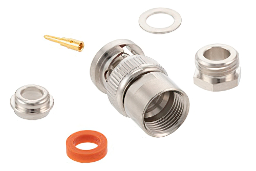 BNC オス コネクタ、クランプ/はんだ接続、RG8X、PE-C240、.240インチ、B7808A、LMR-240