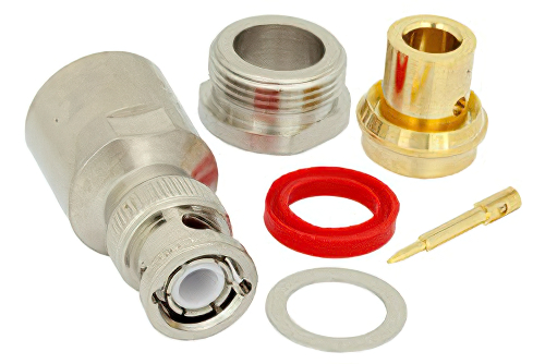 BNC オス コネクタ、クランプ/はんだ接続、PE-SR401AL、PE-SR401FL、RG401