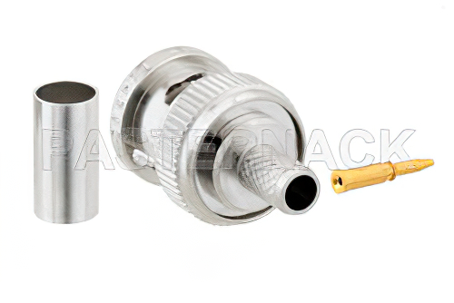 BNC オス コネクタ、圧着/はんだ接続、RG59プレナム、RG59-P、RG302