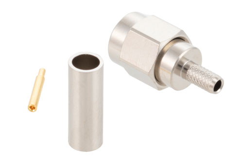 SMA オス コネクタ、圧着/はんだ接続、RG188-DS、RG316-DS