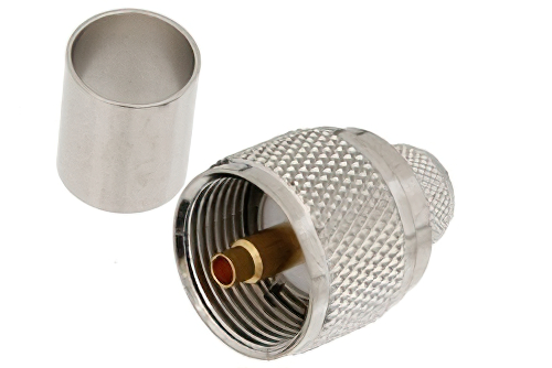 UHF オス コネクタ、圧着/はんだ接続、RG214、RG9、RG225、RG393