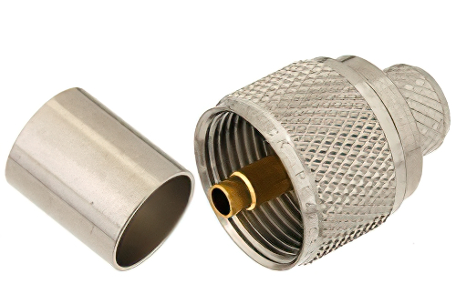 UHF オス コネクタ、圧着/はんだ接続、PE-B400、PE-B405、PE-C400、LMR-400、.400インチ