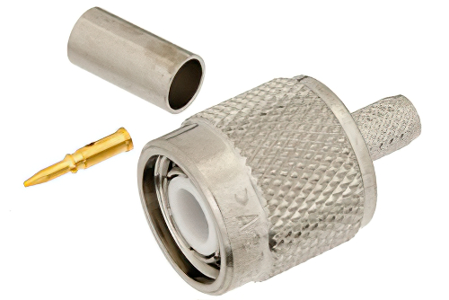 TNC オス コネクタ、圧着/はんだ接続、PE-C200