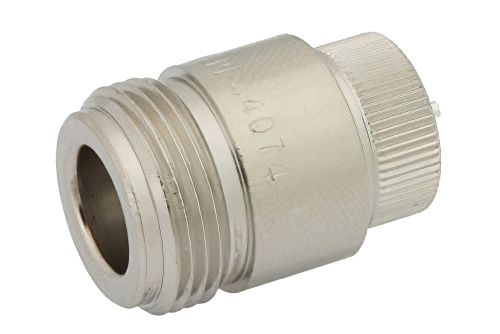 N メス コネクタ、はんだ接続、圧入マウント、ピンターミナル、.500インチ直径