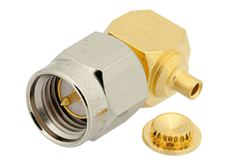 SMA オス 直角コネクタ、はんだ接続、PE-047SR、PE-SR047AL、PE-SR047FL