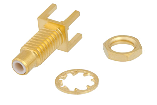 SMC ジャック バルクヘッドマウントコネクタ、はんだ接続、スルーホールPCB、.177インチD穴