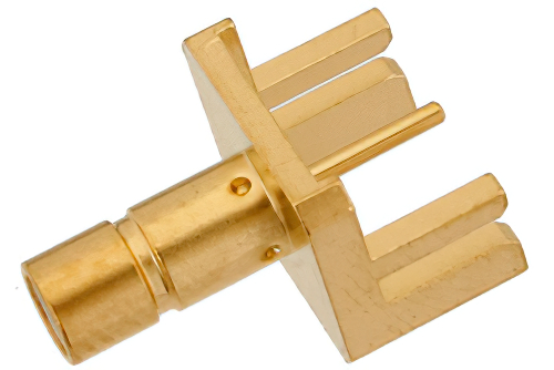 SMB ジャック コネクタ、はんだ接続、.042インチエンドランチPCB、.030インチ直径