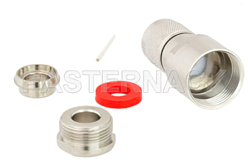 75 Ω TNC オス コネクタ、クランプ/はんだ接続、RG6