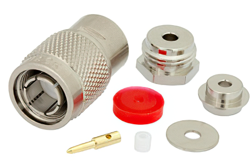 75 Ω TNC オス コネクタ、クランプ/はんだ接続、RG179、RG187