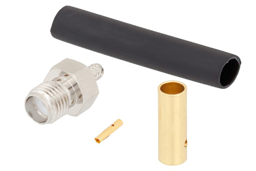 SMA メス コネクタ、はんだ接続、RG188-DS、RG316-DS