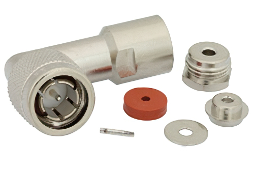 75 Ω TNC オス 直角コネクタ、クランプ/はんだ接続、RG179、RG187