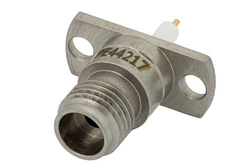 2.4mm メス コネクタ、はんだ接続、2ホールパネルマウント、ピンターミナル、.481インチ穴間隔