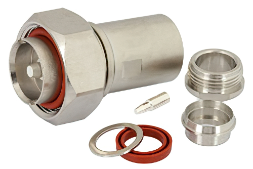 7/16 DIN オス コネクタ、クランプ/はんだ接続、RG14、RG217